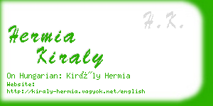 hermia kiraly business card